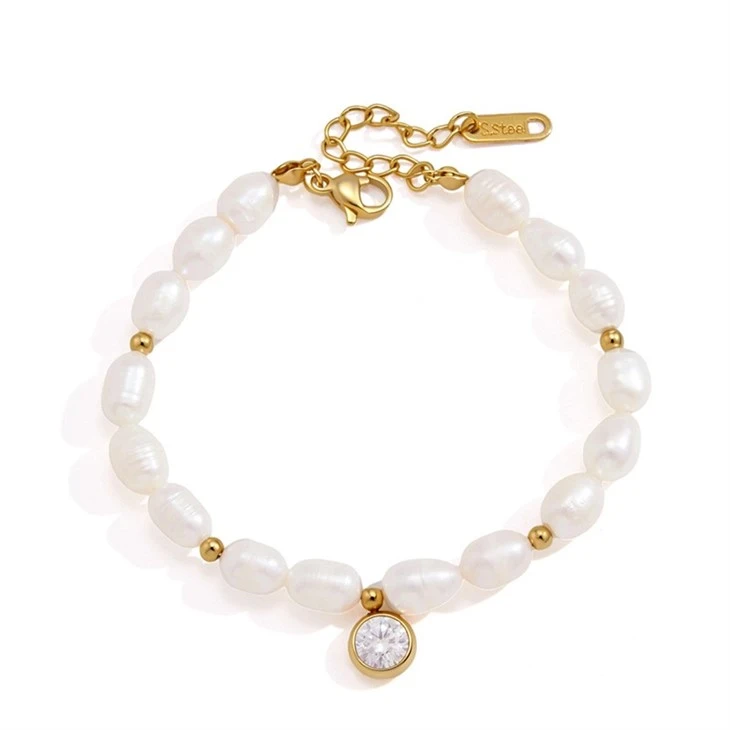 Luminous Oval Pearl Bracelet high quality