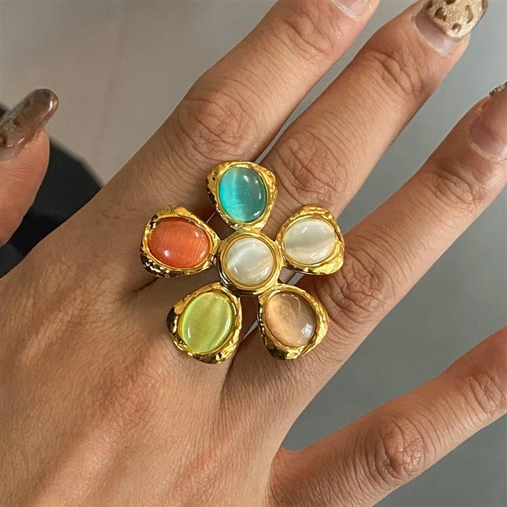 Multicolor Flower Ring