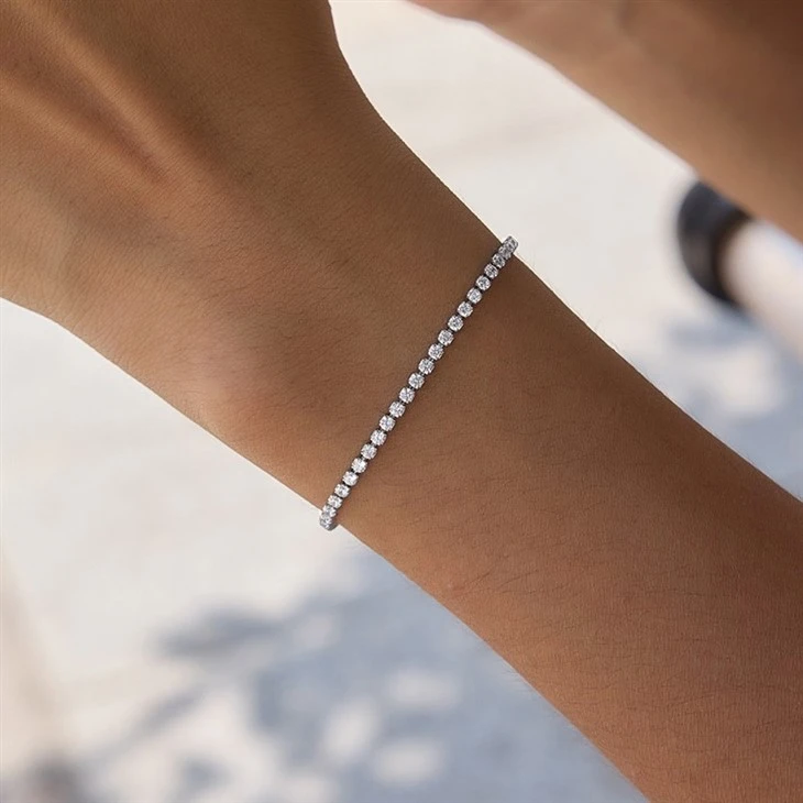 Pave CZ Paperclip Link Bracelet best